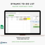 Dynamic To-Do List Google Sheets template with automated task tracking and productivity management